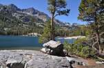 Shadow Lake is bordered by invitingly sunny flat shelves