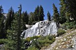 Lively waterfall SW above Ediza Lake