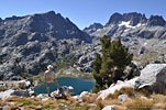 If you climb high enough, you can see Iceberg Lake to the south