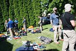 Gear check in Chris Carr's yard