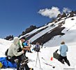 Finally, we make it to Helen Lake, a flat spot on the slope, our destination for today's hike