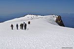 You can see how the snowfield funnels everyone to the top of Misery Hill
