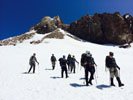 Descent from the summit. Photo by Pearson
