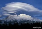 Lenticular clouds, Mt. Shasta, by Jane English