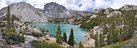 Late Sep. morning on Third Lk., Big Pine Lakes basin, John Muir Wilderness, California